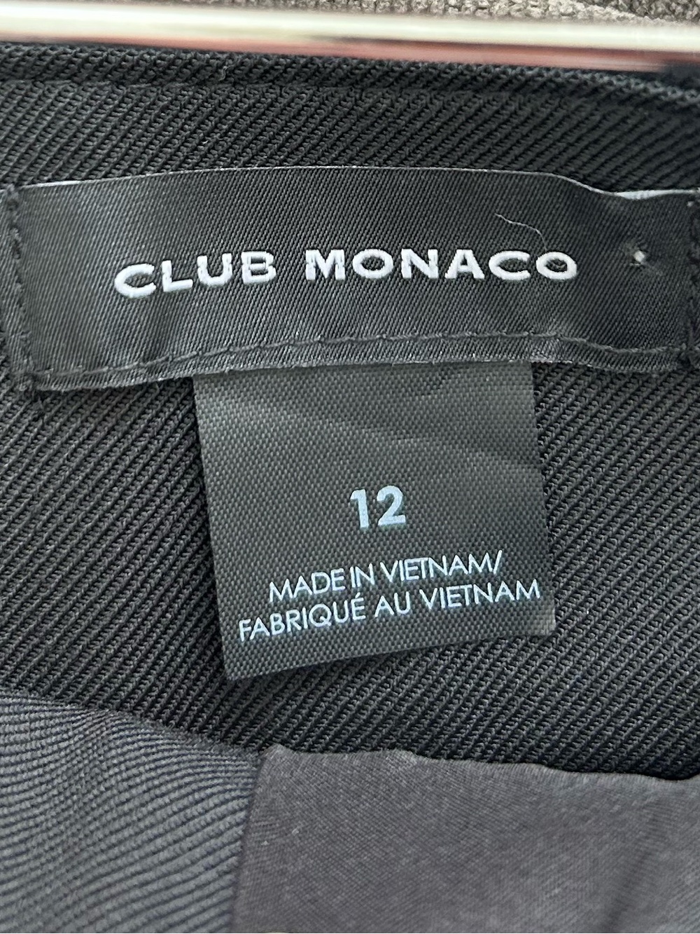 Club Monaco Black Wool Blend Wide Leg Culotte Pants High Rise Women’s Size 12 - Picture 4 of 6